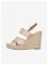 Béžové sandále na opätku Tommy Hilfiger