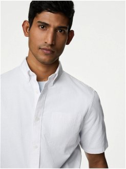 Biela pánska košeľa Marks & Spencer Oxford