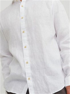 Biela pánska ľanová košeľa Jack & Jones Ordinary 5