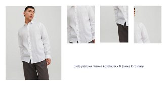 Biela pánska ľanová košeľa Jack & Jones Ordinary 1