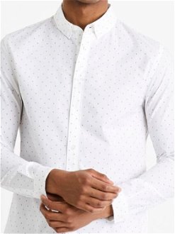 Biela pánska vzorovaná košeľa Celio Caop 5