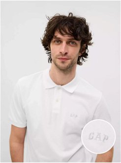 Biele pánske polo tričko GAP