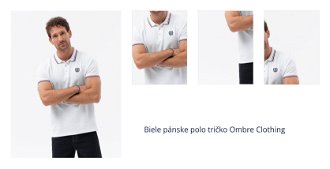 Biele pánske polo tričko Ombre Clothing 1