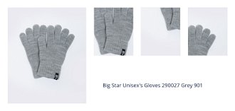 Big Star Unisex's Gloves 290027 Grey 901 1