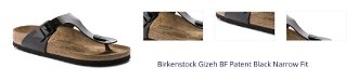 Birkenstock Gizeh BF Patent Black Narrow Fit 1
