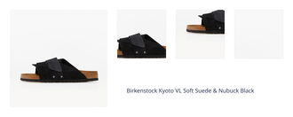 Birkenstock Kyoto VL Soft Suede & Nubuck Black 1