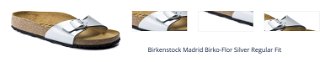 Birkenstock Madrid Birko-Flor Silver Regular Fit 1