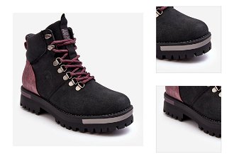 Black Big Star Lace-up Boots 3