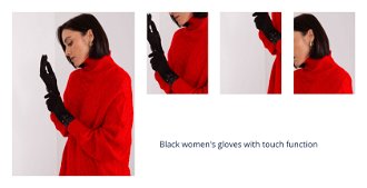 Black women's gloves with touch function 1