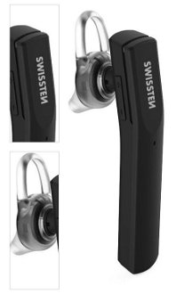 Bluetooth mono headset Swissten UltraLight UL-9, čierny 4