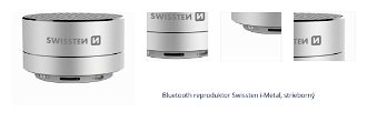 Bluetooth reproduktor Swissten i-Metal, strieborný 1
