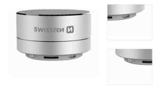 Bluetooth reproduktor Swissten i-Metal, strieborný 3