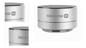 Bluetooth reproduktor Swissten i-Metal, strieborný 4