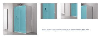 Bočná zástena k sprchovacím dverám 90 cm Polysan THRON LINE TL3090 1