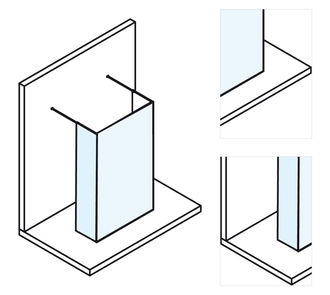 Bočné zástena k sprchovacím dverám 88 cm Polysan Modular MS110B 3