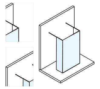 Bočné zástena k sprchovacím dverám 88 cm Polysan Modular MS110B 4