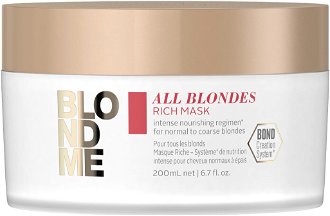 Bohatá maska pre blond vlasy Schwarzkopf Professional BlondMe All Blondes Rich Mask - 200 ml (2630805) + darček zadarmo