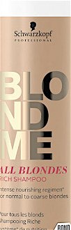 Bohatý šampón pre blond vlasy Schwarzkopf Professional BlondMe All Blondes Rich Shampoo - 1000 ml (2631077, 2849676) + DARČEK ZADARMO 5