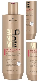 Bohatý šampón pre blond vlasy Schwarzkopf Professional BlondMe All Blondes Rich Shampoo - 300 ml (2630591, 2849679) + DARČEK ZADARMO 3
