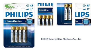 BORGY Baterky Ultra Alkaline AAA - 4ks 1
