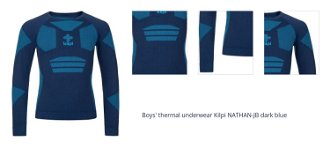 Boys' thermal underwear Kilpi NATHAN-JB dark blue 1