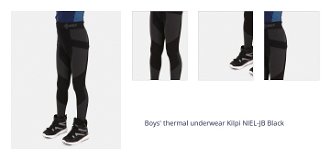 Boys' thermal underwear Kilpi NIEL-JB Black 1