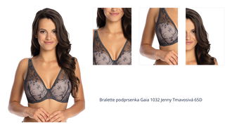 Bralette podprsenka Gaia 1032 Jenny Tmavosivá 65D 1