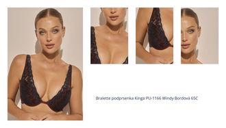 Bralette podprsenka Kinga PU-1166 Windy Bordová 65C 1