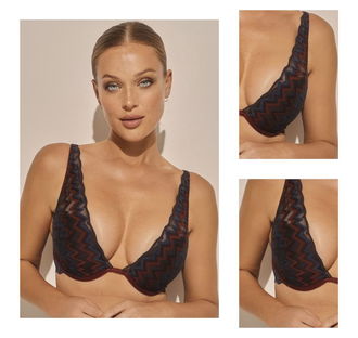 Bralette podprsenka Kinga PU-1166 Windy Bordová 65C 3