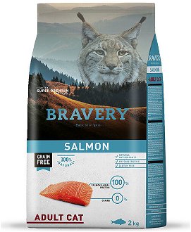 BRAVERY cat ADULT losos - 2 kg