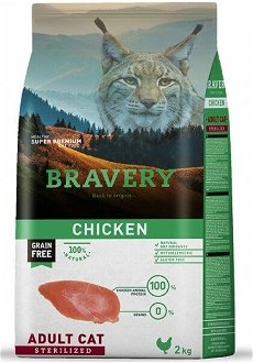 BRAVERY cat STERILIZED chicken - 2 kg 2