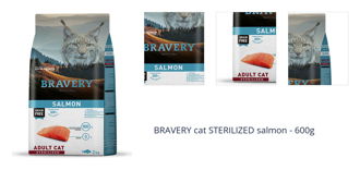 BRAVERY cat STERILIZED salmon - 600g 1