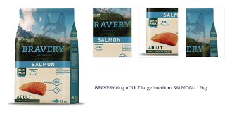 BRAVERY dog ADULT large/medium SALMON - 12kg 1