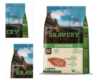 Bravery Dog Large/Medium Puppy Chicken - 12kg 4