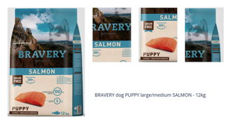 BRAVERY dog PUPPY large/medium SALMON - 12kg 1