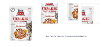 Brit Care cat kaps. steril. filet v omáčke kačka 85g 1