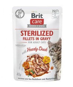 Brit Care cat kaps. steril. filet v omáčke kačka 85g