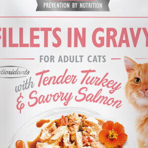 Brit Care Cat kapsička Fillets in Gravy with Tender Turkey & Savory Salmon 85 g 5