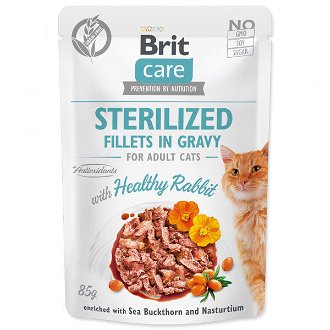 Brit Care Cat kapsička Sterilized Fillets in Gravy with Healthy Rabbit 85 g