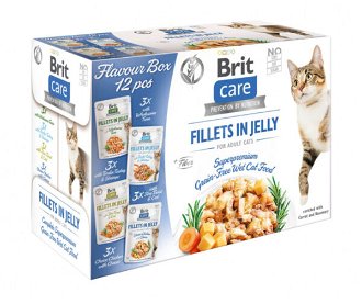 Brit Care Cat kapsičky box filety v želé, 4 x 3 ks (12 x 85 g)