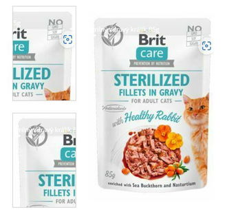 Brit Care cat steril. filet v omáčke králik kapsička 85 g 4