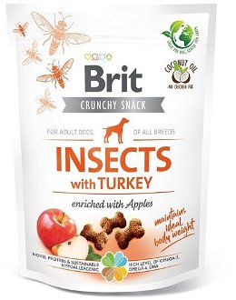 Brit Care chrumkavý snack hmyzí s morkou s príchuťou jabĺk 200 g