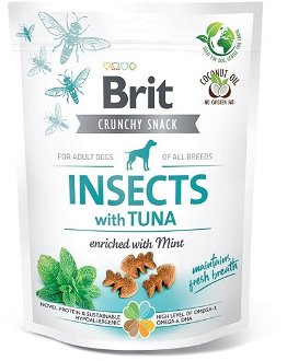 Brit Care chrumkavý snack hmyzí s tuniakom s príchuťou mäty 200 g