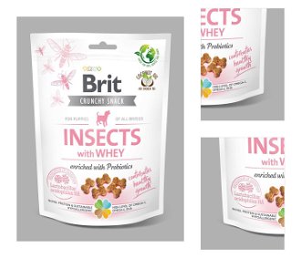 Brit Care Dog Crunchy Cracker. Funkčné pamlsky s hmyzom a syrovátkou. Obohatené o probiotiká. - 200g 3