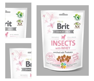 Brit Care Dog Crunchy Cracker. Funkčné pamlsky s hmyzom a syrovátkou. Obohatené o probiotiká. - 200g 4