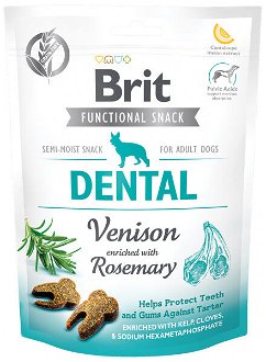 Brit Care Dog funkčný snack Dental jeleň s rozmarínom 150 g