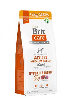 Brit Care dog HA adult medium jahňa a ryža 12+2 kg