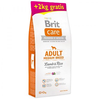 Brit Care granuly Adult Medium Breed jahňa ryža 12+2kg