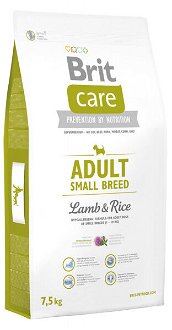 Brit Care granuly Adult Small Breed jahňa a ryža 7,5 kg