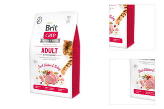 Brit Care granuly Cat Grain-Free Adult Activity Support kura a morka 2 kg 3